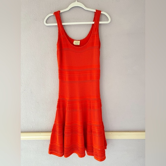 Y2K Torn by Ronny Kobo Alberta Knit Dress Orange Size Large - Picture 3 of 10